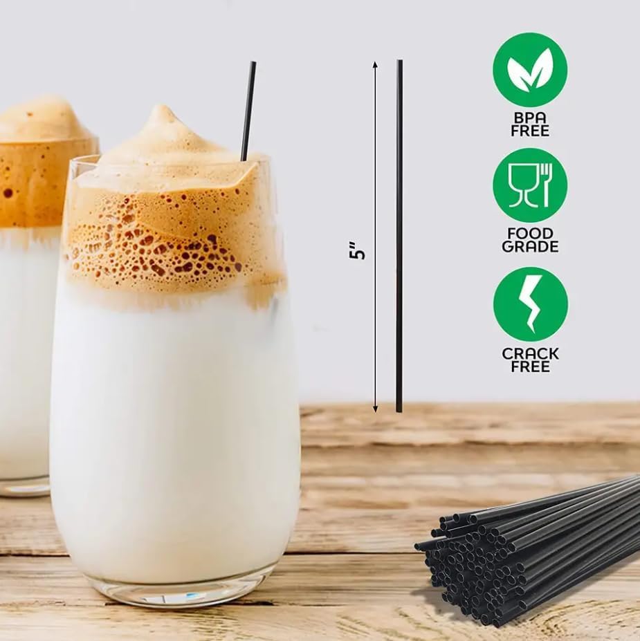 1000-Pack Black Coffee Stir Straws