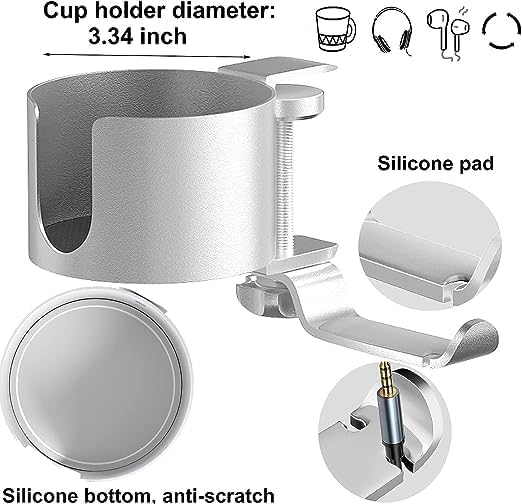 Under-Desk Mug & Headphone Holder