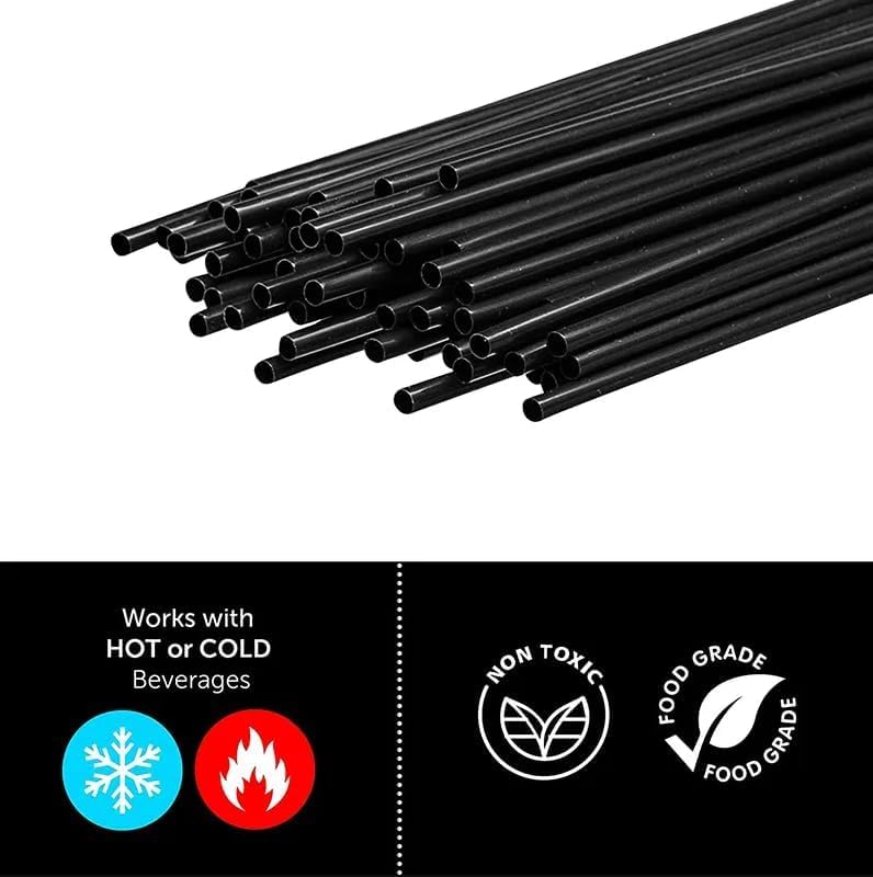 1000-Pack Black Coffee Stir Straws