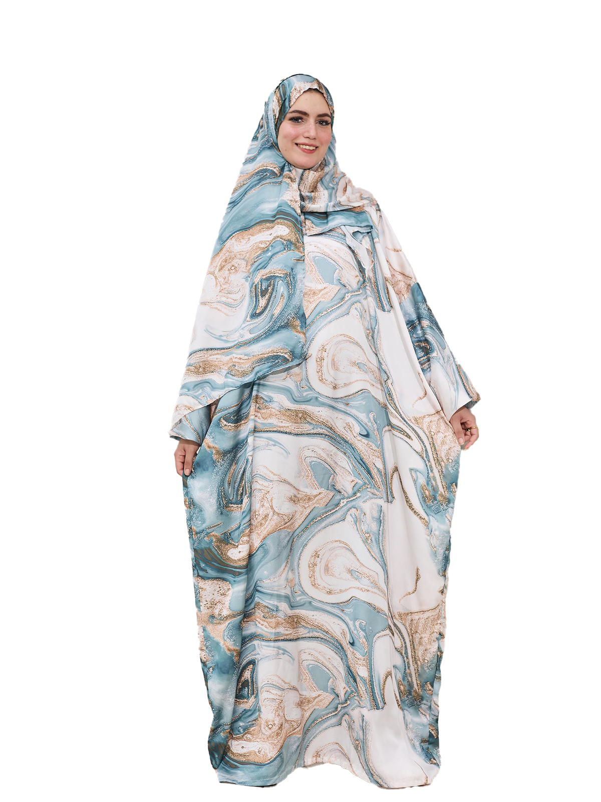 Turquoise Marble Print Islamic Esdal
