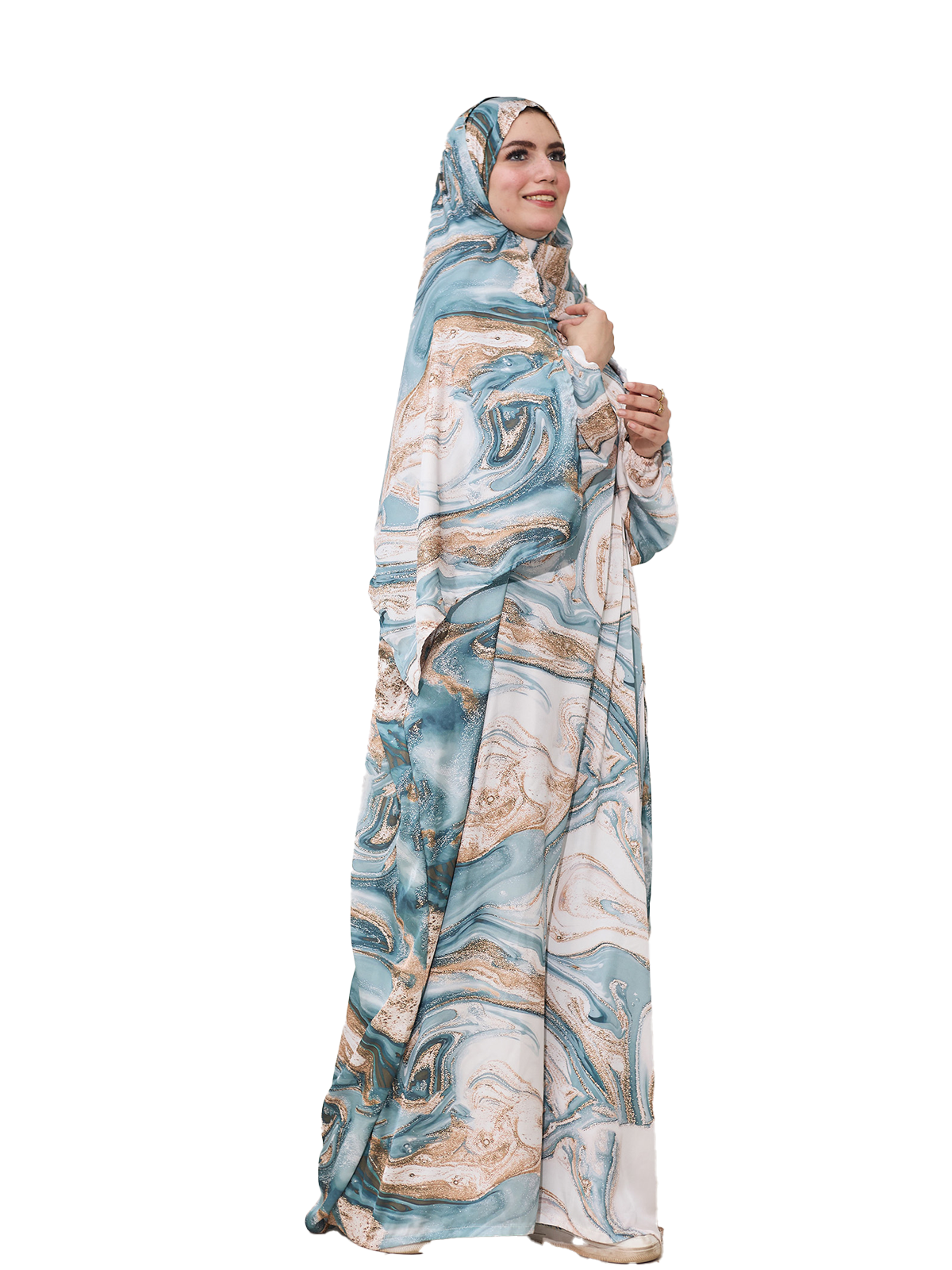 Turquoise Marble Print Islamic Esdal