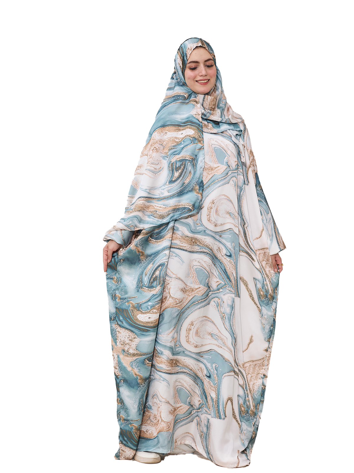 Turquoise Marble Print Islamic Esdal