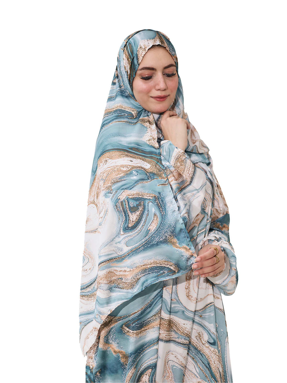 Turquoise Marble Print Islamic Esdal