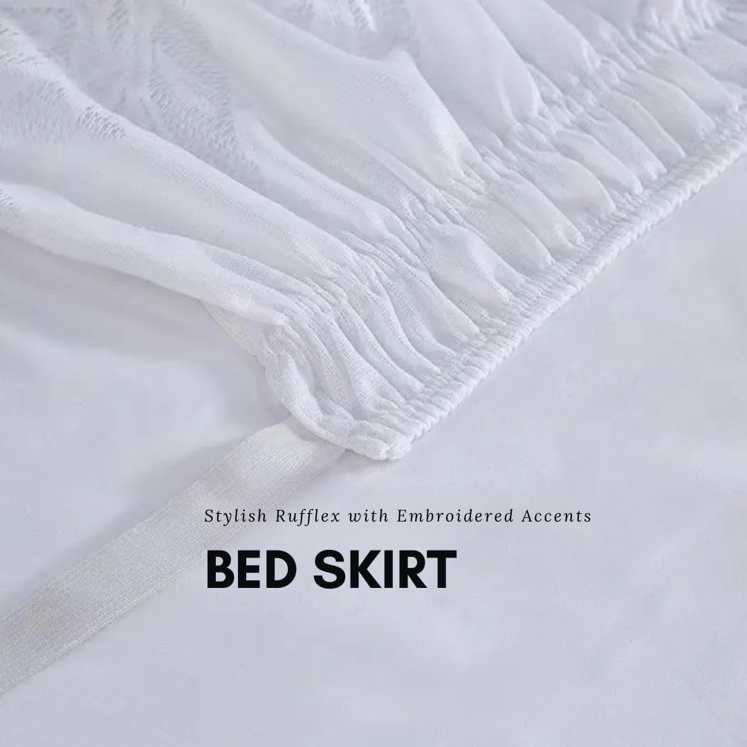 Elegant Embroidered Bed Skirt