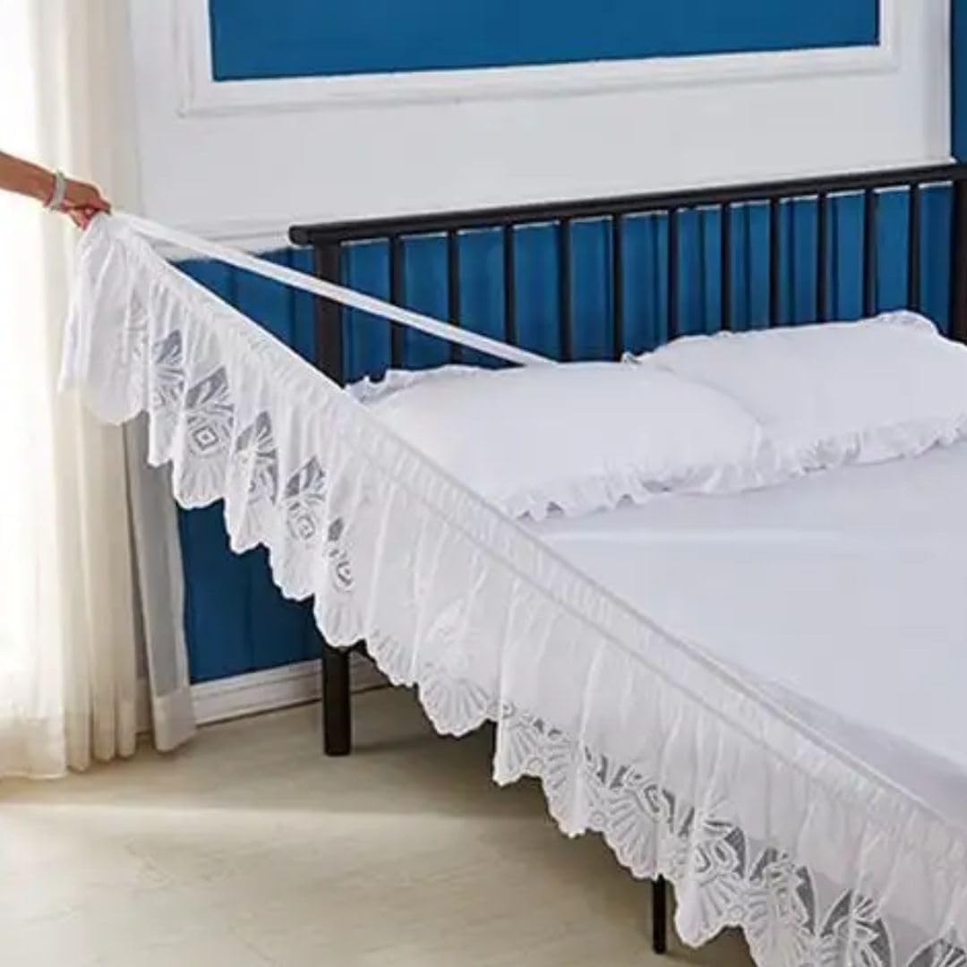 Elegant Embroidered Bed Skirt