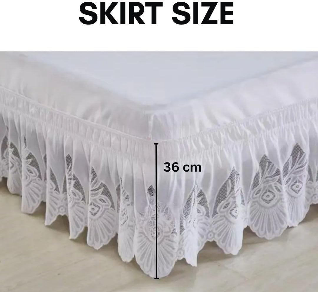 Elegant Embroidered Bed Skirt