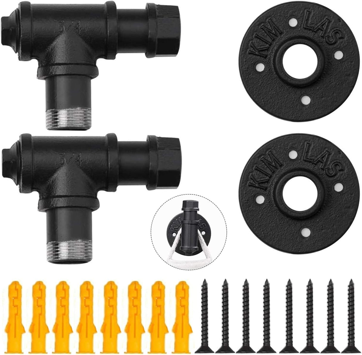 Wall-Mounted Robe & Towel Hooks