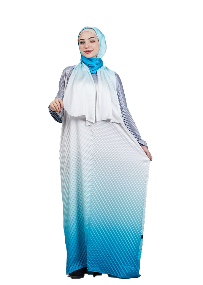 Blue-White Gradient Textured Esdal