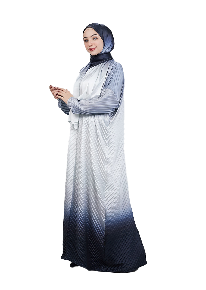 Navy-White Gradient Textured Esdal