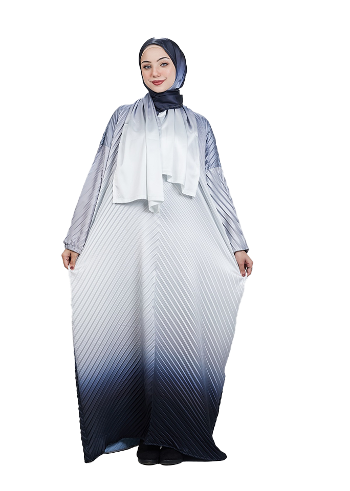 Navy-White Gradient Textured Esdal