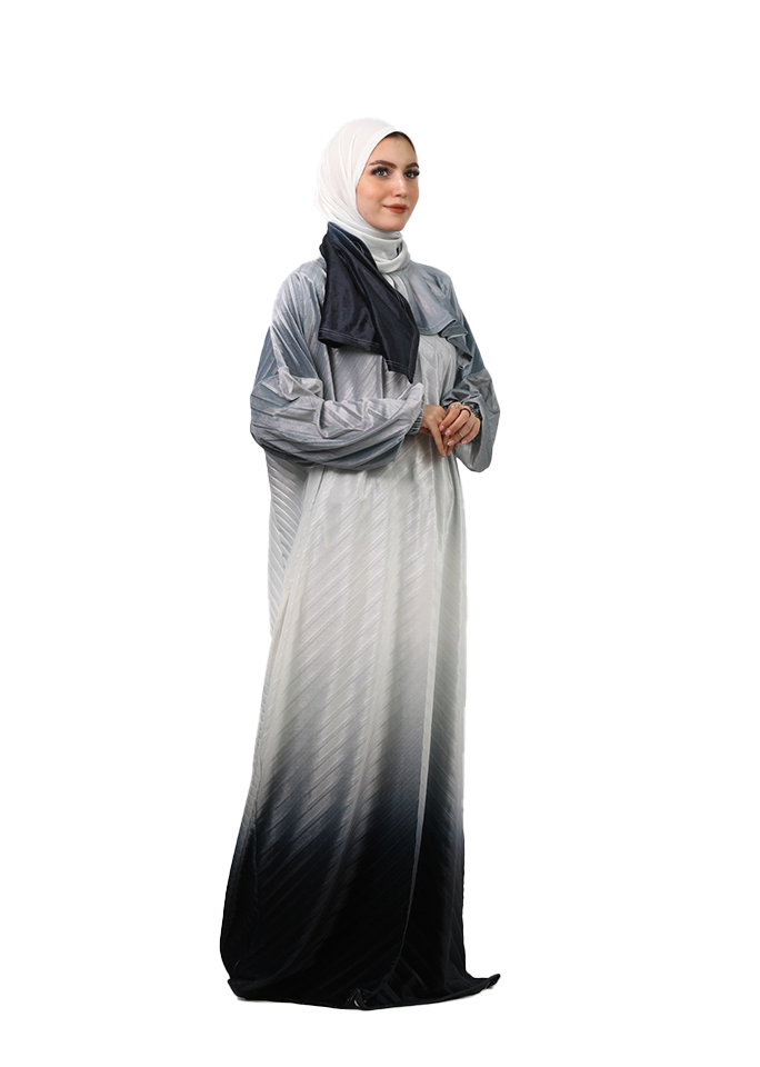 Black-White Gradient Velvet Esdal