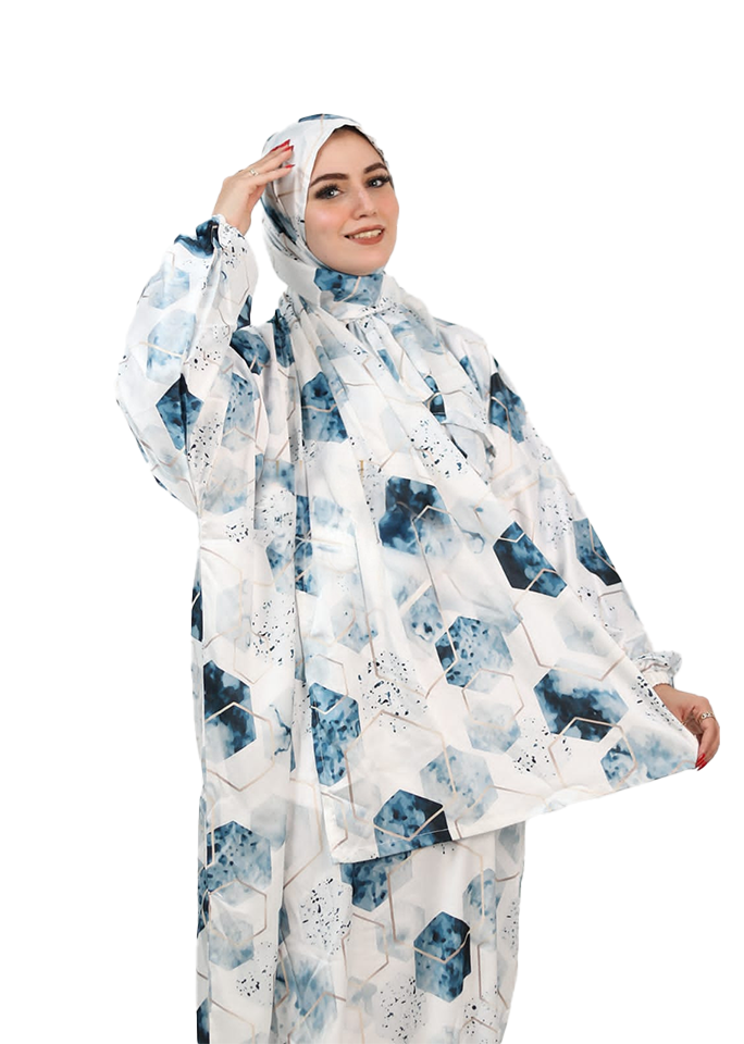 Blue-White Geometric Pattern Esdal