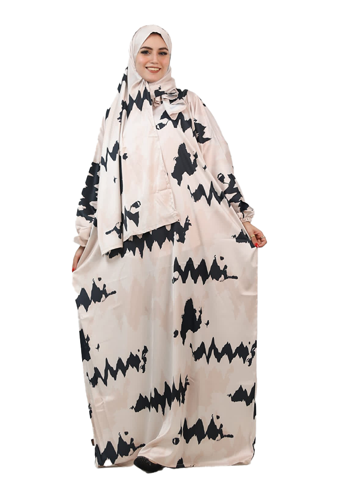 Beige-Black Abstract Pattern Esdal