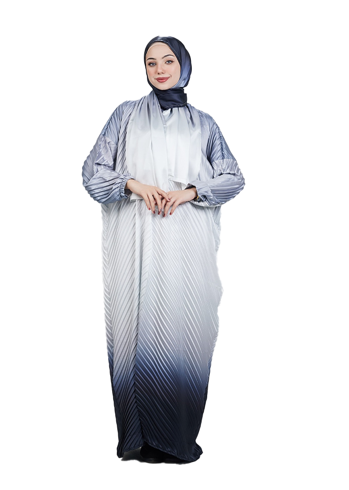 Navy-White Gradient Textured Esdal