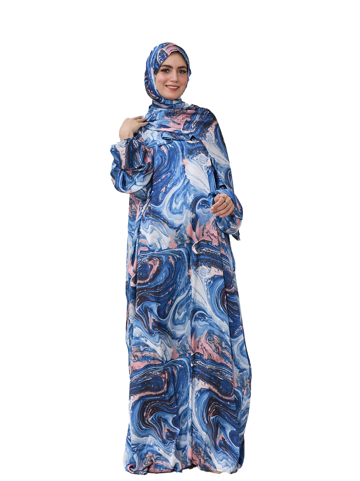 Blue-Pink Marble Print Prayer Esdal