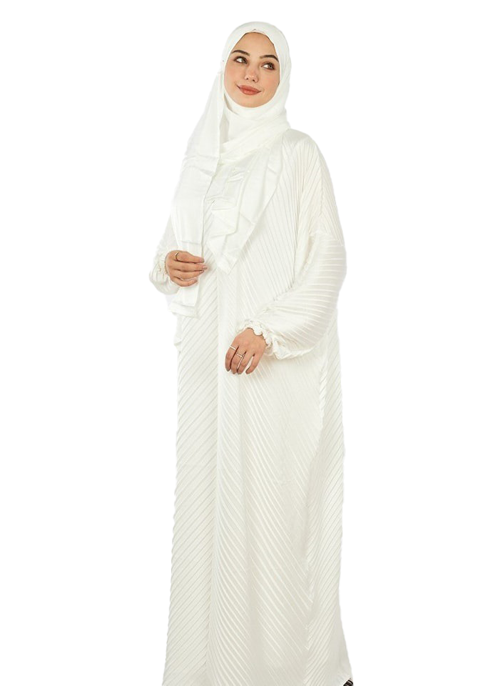 White Textured Soft Fabric Esdal
