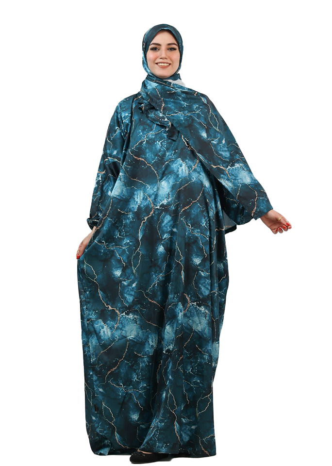 Teal Marble Print Soft Esdal