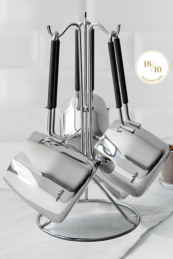 Modern 4 Piece Standli Stainless Steel Coffee Pot Set