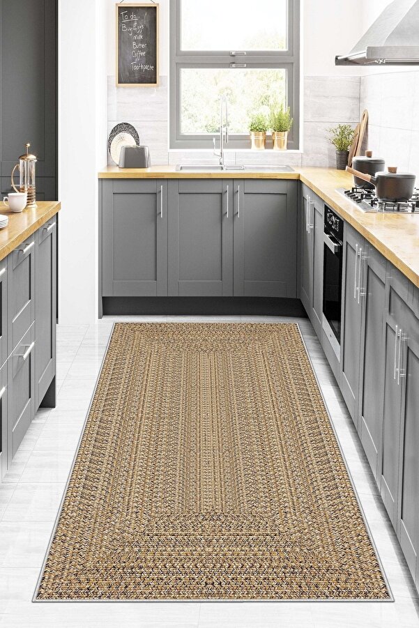 Digital Baski Washable Non-Slip Base Stain Resistant Kitchen Rug Salon Rug and Runner