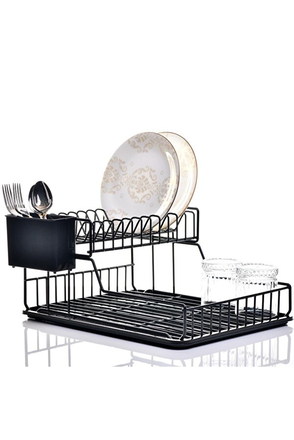 Omur Boyu Stainless Iki Katli Bulasiklik Bulasik Basket