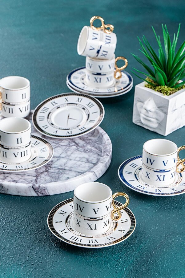Timeless 6 Person Coffee Fincani Set - 90 ml