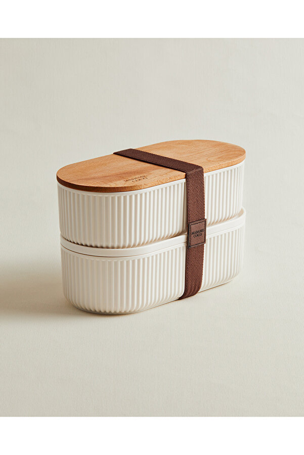 Magou 2-Piece Wood Lidded Lunch Box - 2x1000 ml
