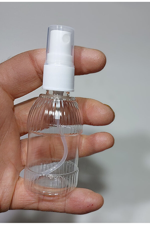 50 pcs Bos Sise White Spreyli Kolonya Sisesi Doldurulabilir Cep Plastic Parfum Sisesi 50 ml Patterned