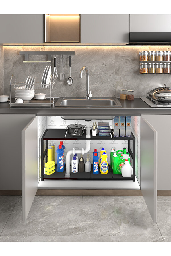 Expandable Shelf Adjustable Organizer Suya Resistant Kitchen Organizer Bathroom Organizer