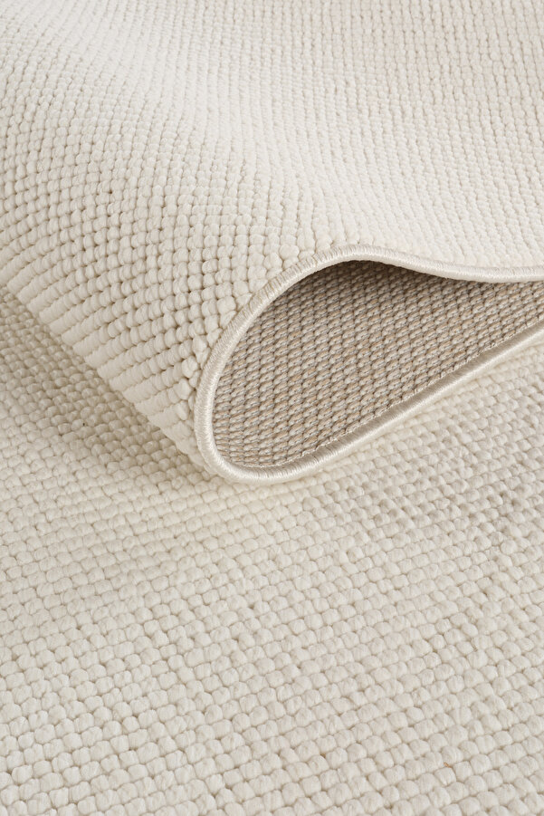 Yumusak Bukleli Ekru White Rug Oturma Odasi Salon Kitchen Antre Balkon Child Odasi Rug K145a