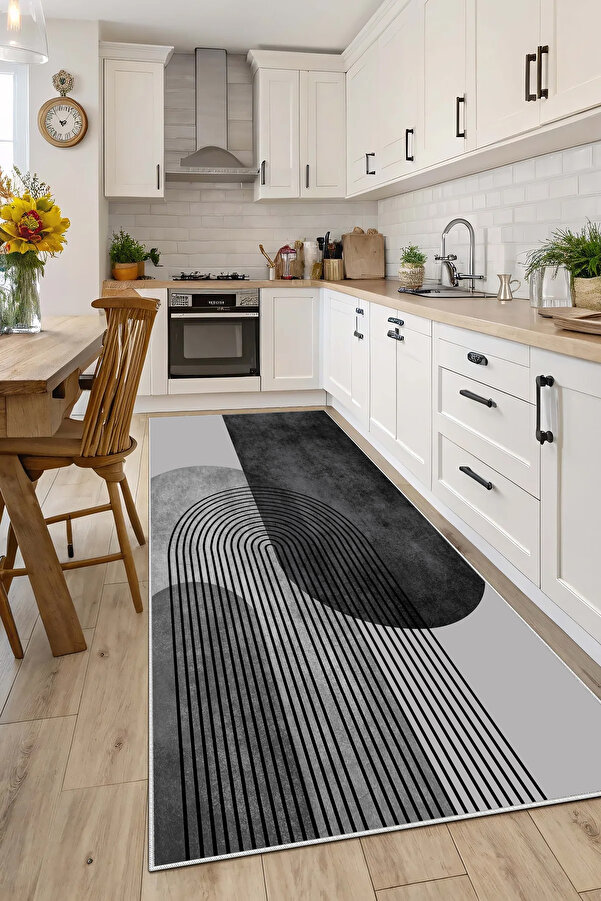 Machine Washable Washable Non-Slip Base Stain-Resistant Kitchen Rug salon Rug /7028 Dikdortgen