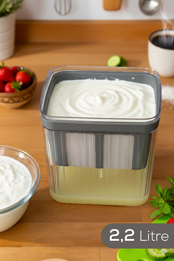 Yogurt Suzme Filtreli Storage Container 2,2 Liter