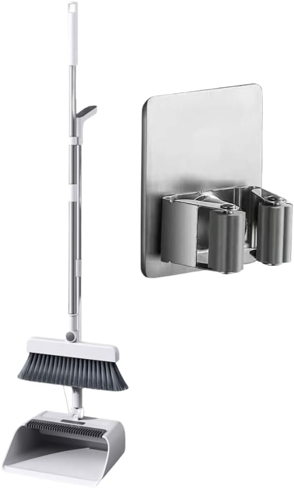 3-in-1 Dustpan Sweeping Brush and Bathroom Brush