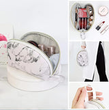Marble-Print Makeup Bag Set