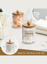 6-Pack Bamboo Q-Tip Holders