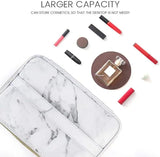 Marble-Print Makeup Bag Set