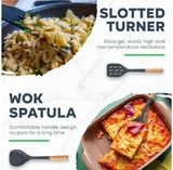 Silicone Utensils with Wood Handles