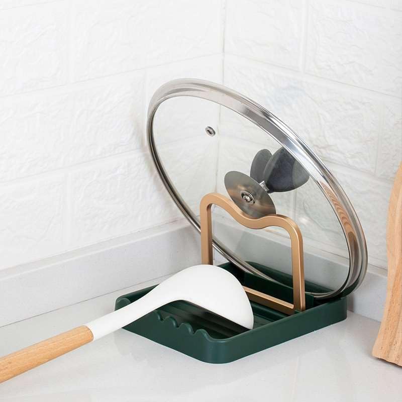 Heat-Resistant Spoon Rest & Pot Lid Holder