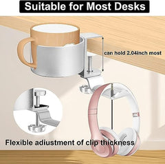 2 in 1 Desk Mug Holder with Headphone HOLDER