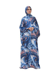 Marble Print Esdal - Soft Fabric with a Vibrant Blue and Pink Pattern