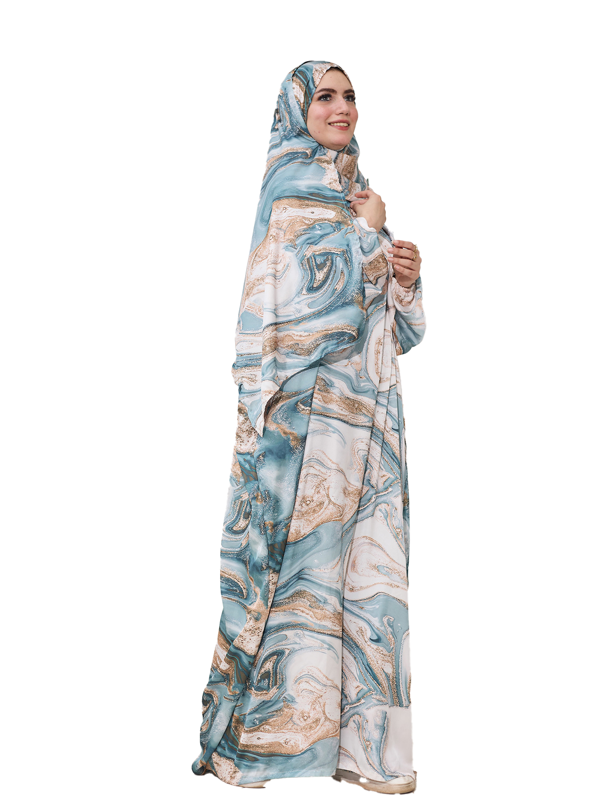 Turquoise Marble Esdal - Elegant Design with Soft, Breathable Fabric