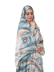 Turquoise Marble Esdal - Elegant Design with Soft, Breathable Fabric