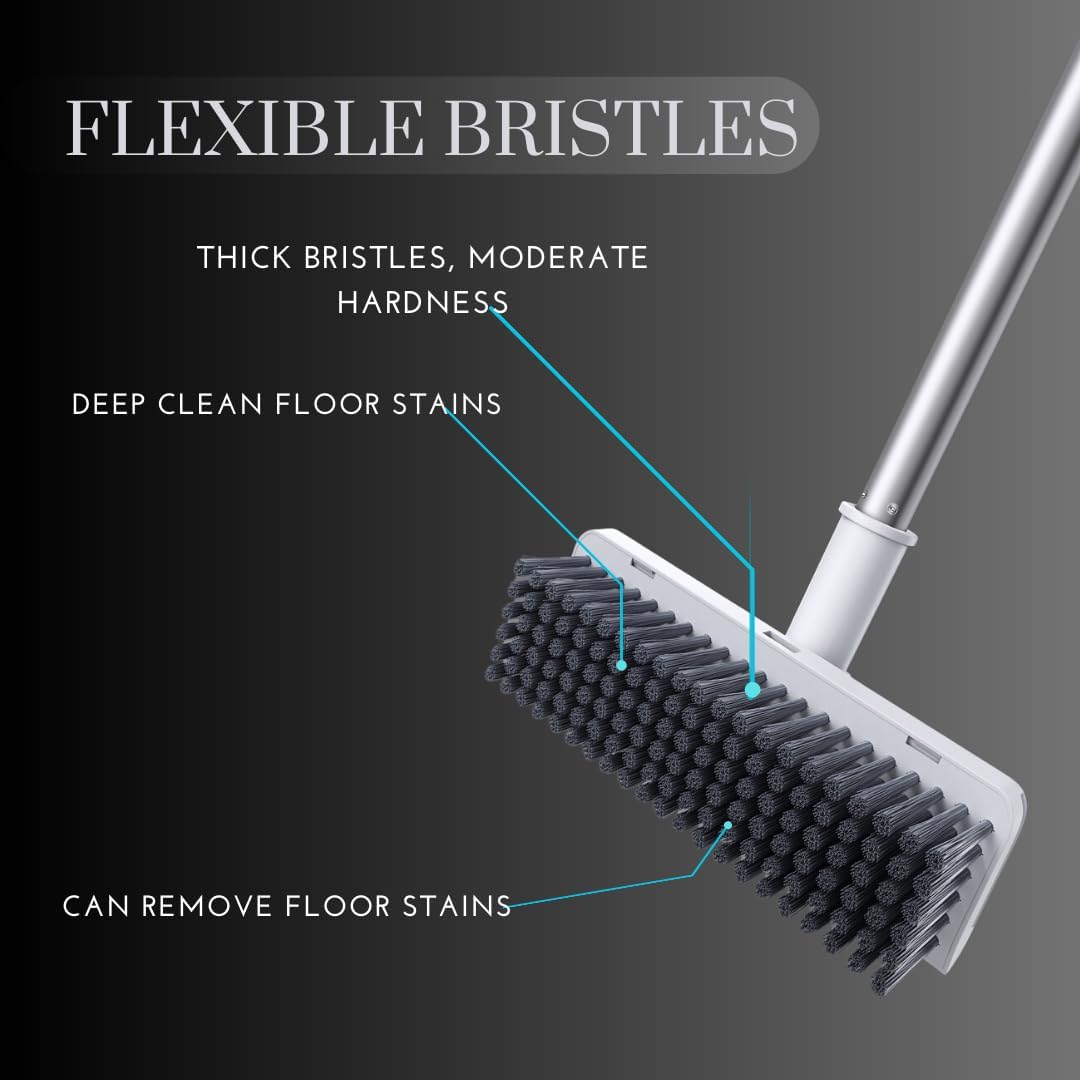 3-in-1 Dustpan Sweeping Brush and Bathroom Brush