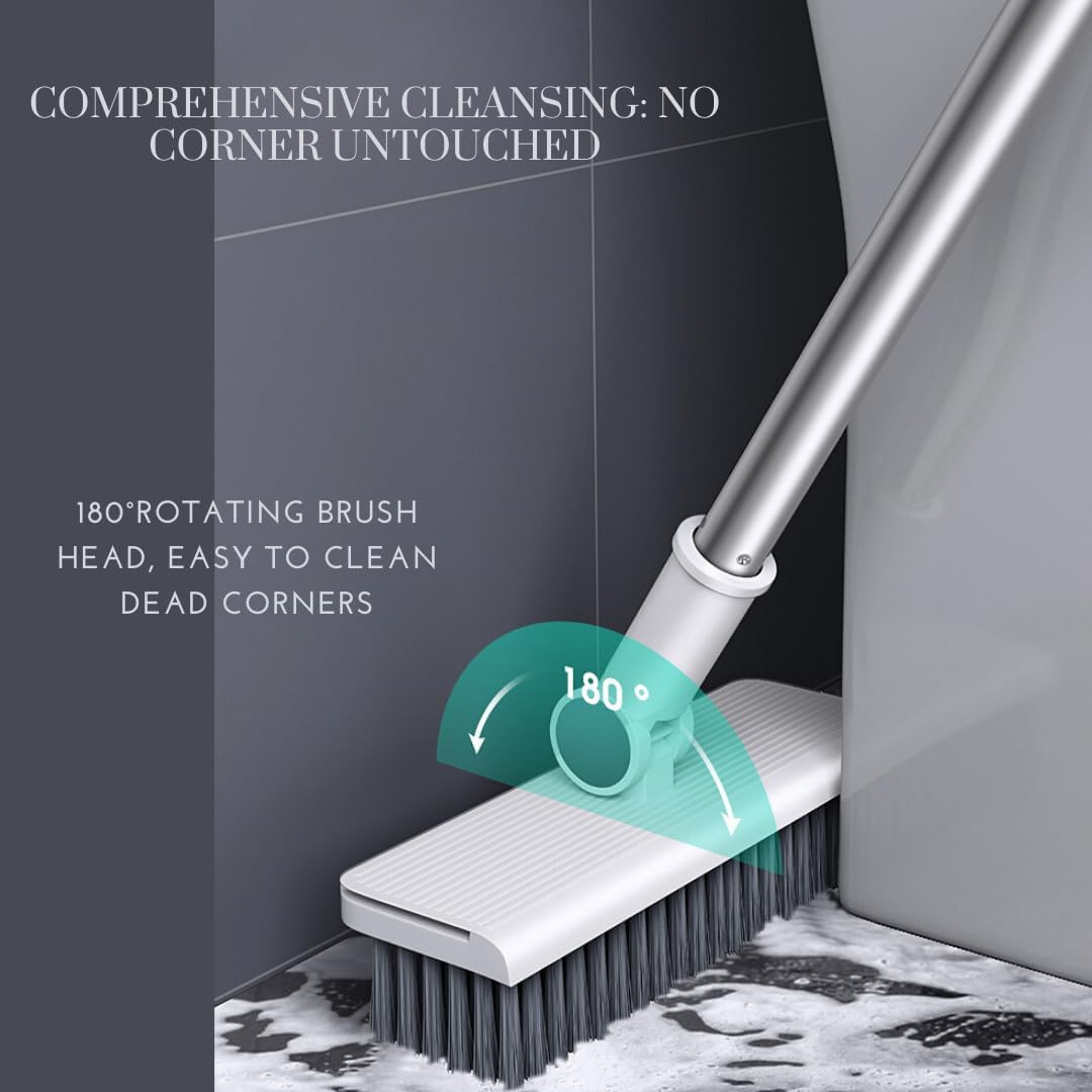 3-in-1 Dustpan Sweeping Brush and Bathroom Brush