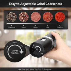 Electric Salt and Pepper Grinder Set