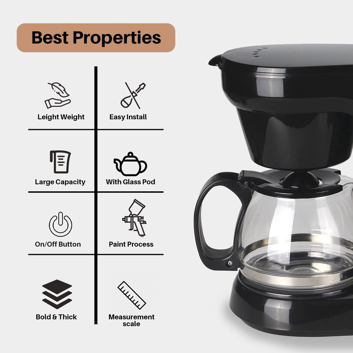 650W Automatic Coffee Maker