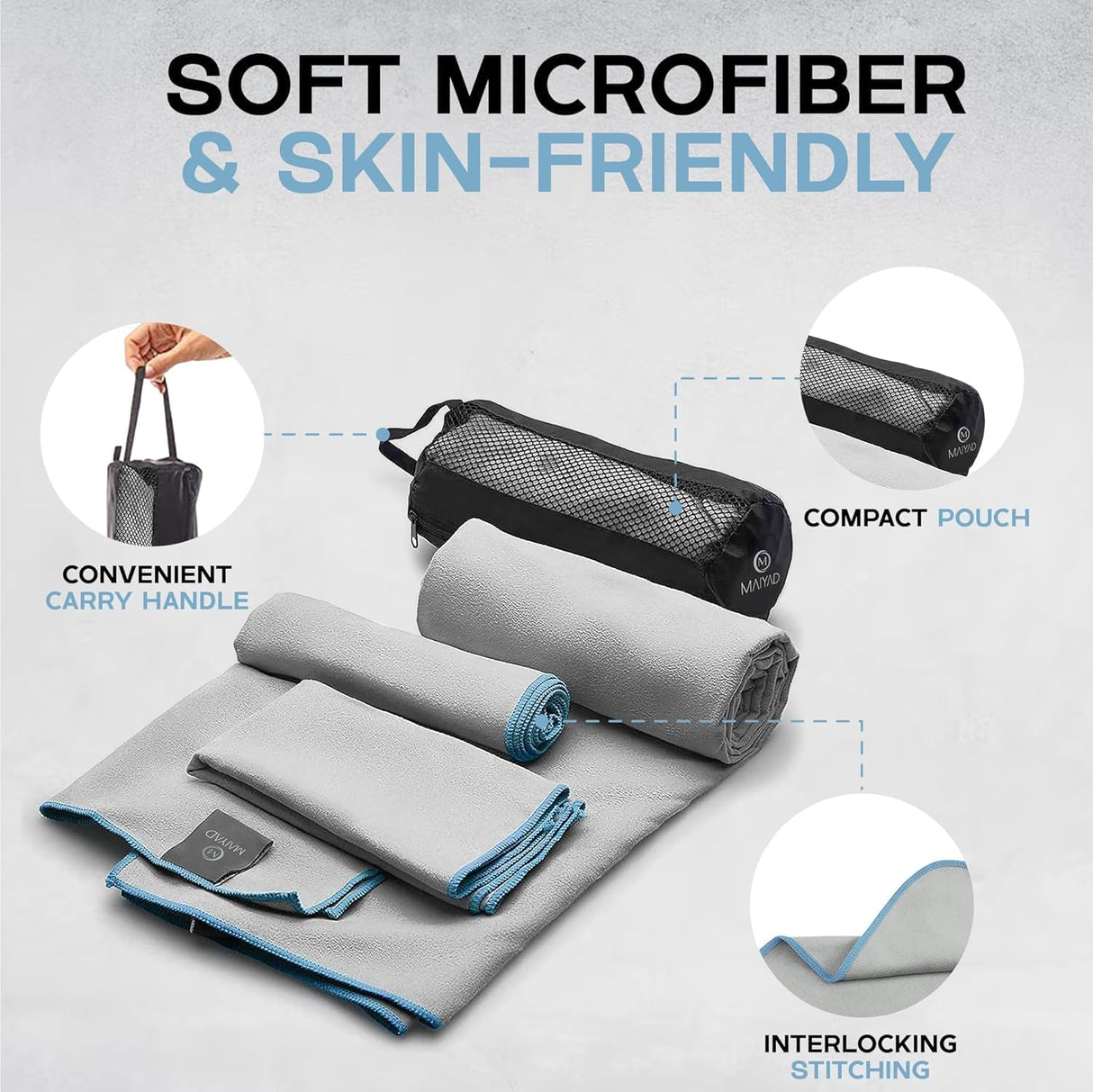 Gym Workout Towel Set – 3 Pieces