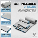 Gym Workout Towel Set – 3 Pieces