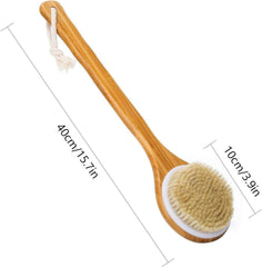 High-Quality Natural Bristle Body Brush with Long Handle