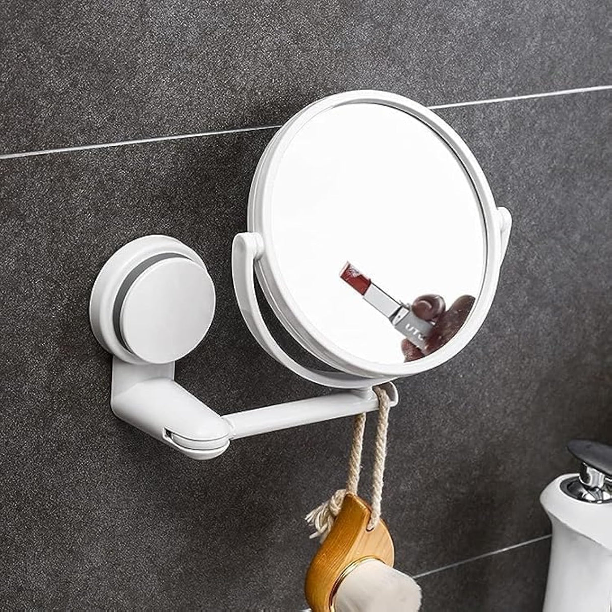 Adjustable Magnifying Bathroom Mirror