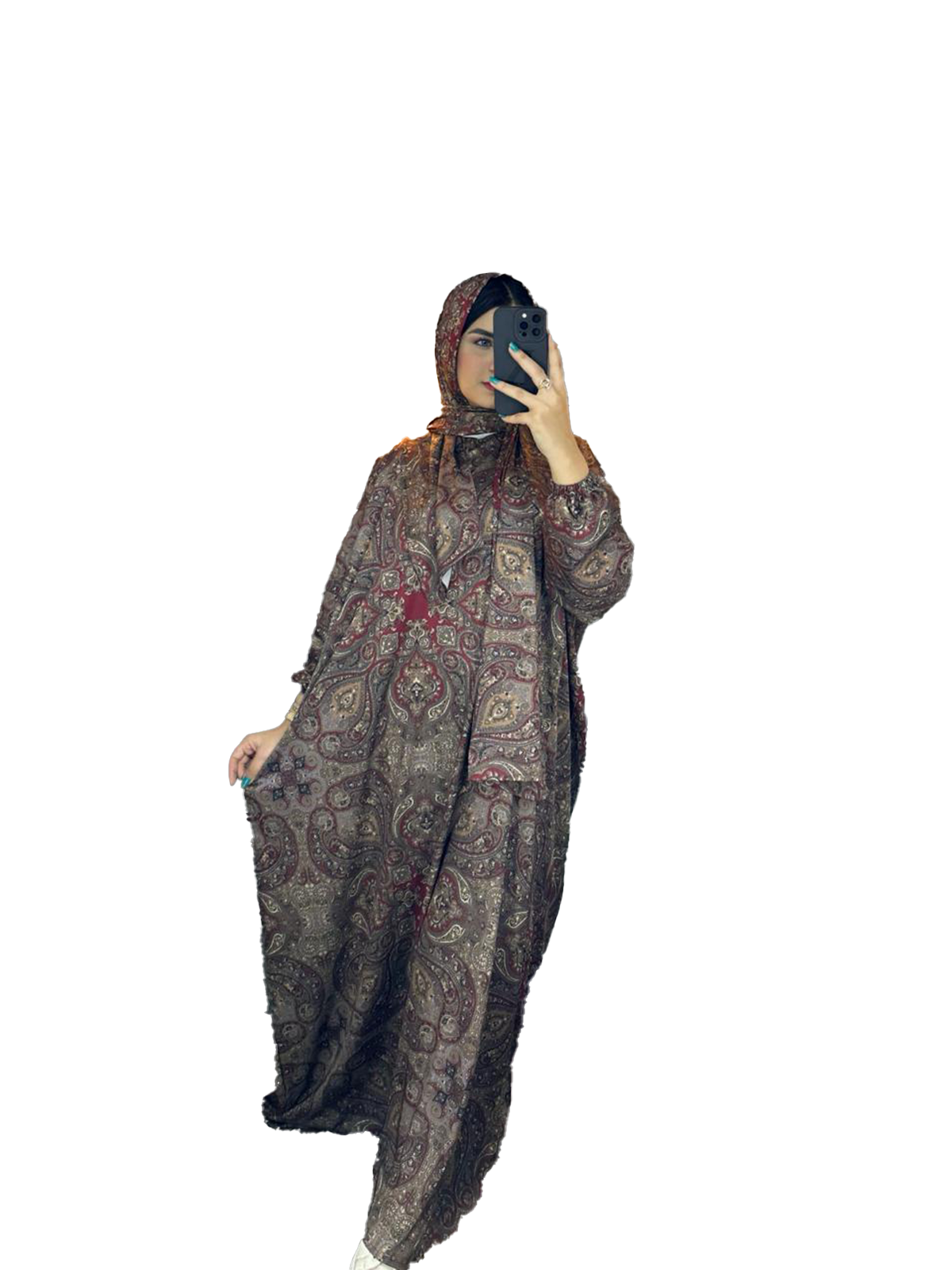 Paisley-Print Esdal in Warm Earthy Tones